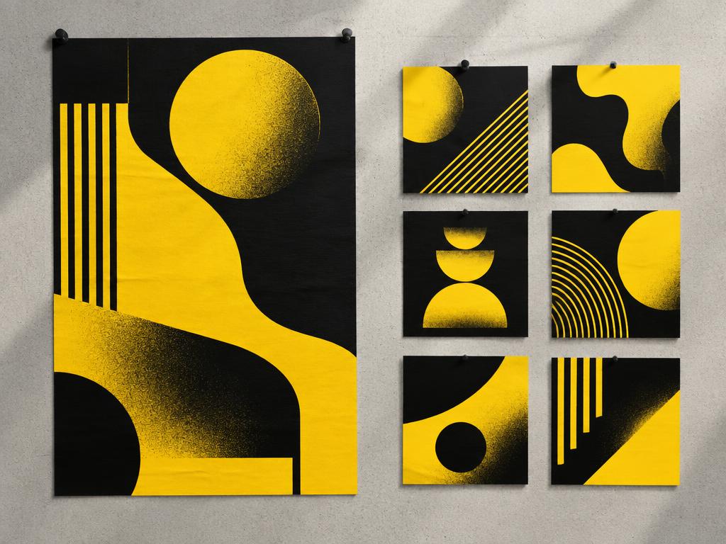 Bold shapes poster series